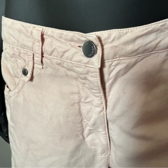 🌿 Armani Collezioni Blush Pink Wide-Leg Pants – Size 12 – Cotton Hemp Blend - Picture 5 of 7